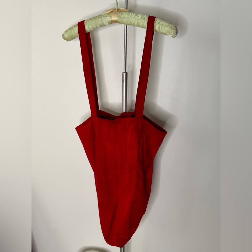 Super Soft Red Suede Bag - image 8